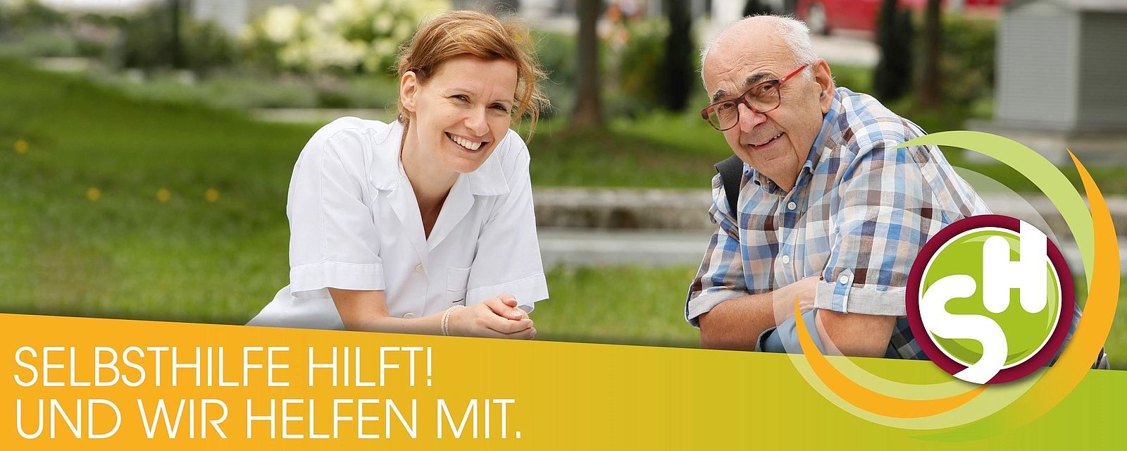 Selbsthilfe hilft! Eine Ärztin mit einem Patient