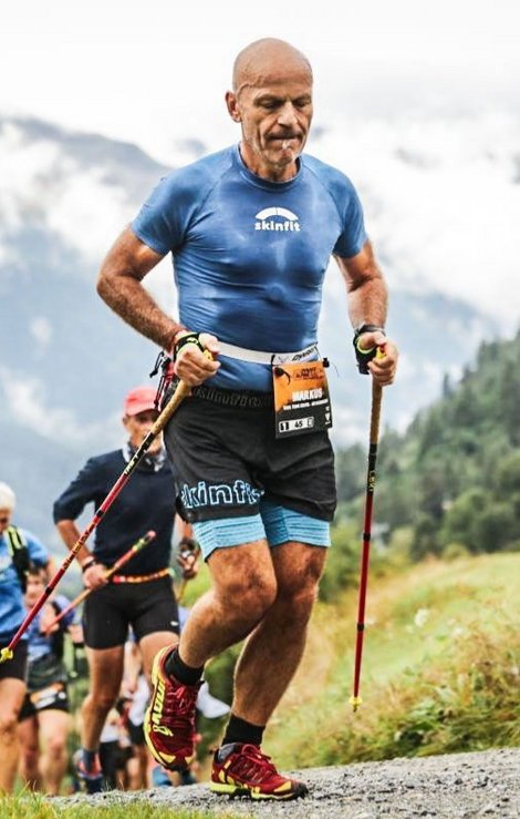 Markus Reiter beim Laufen in den Alpen