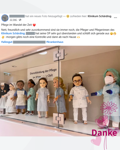 Facebook Beitrag über das Klinikum Schärding