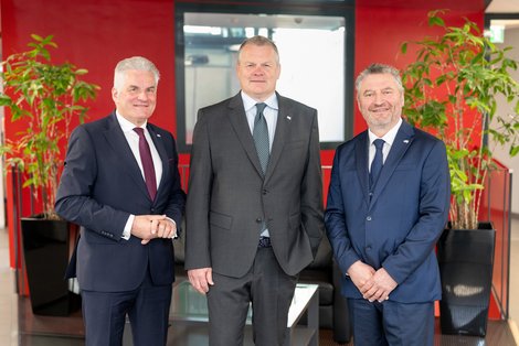 Gruppenfoto der drei Geschäftsführer