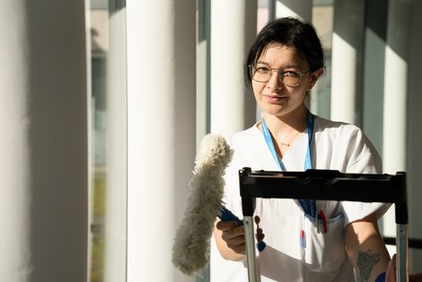 Olena Kravchenko bei der Arbeit