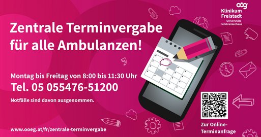 Zentrale Terminvergabe für alle Ambulanzen