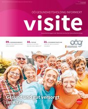 Titelseite der visite Männergesundheit - jüngerer und älterer Mann - Arm in Arm