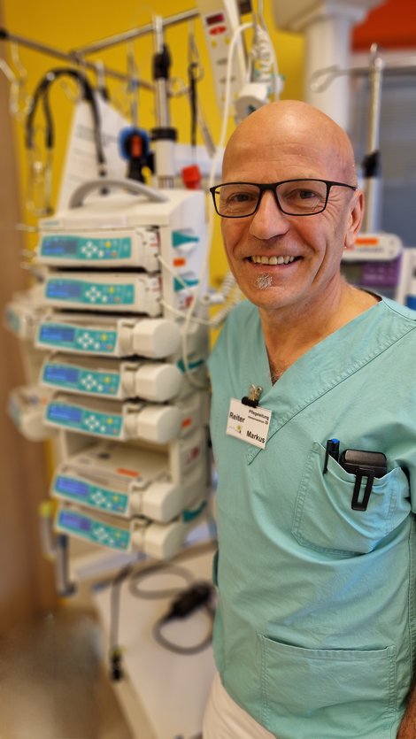Portrait von Markus Reiter auf der Intensivstation