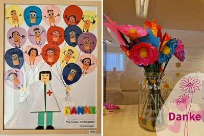 Basteleien von Kindergärten