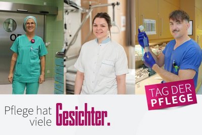 Collage Bilder Pflegekräfte