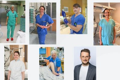 Collage Bilder Pflegekräfte