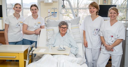 Auszubildende mit Schauspielpatientin