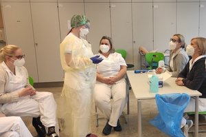 Pflegeszene im Simulationsraum