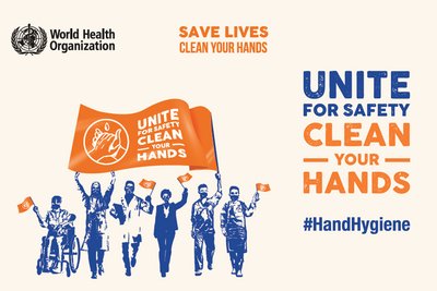 Plakat der WHO für Handhygiene