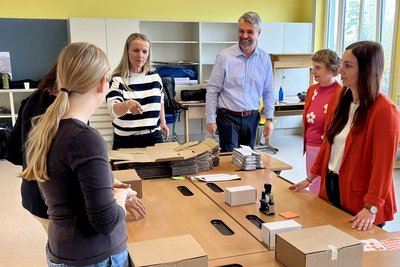 Unsere Teams aus Freistadt, Rohrbach und Schärding beim Schachtelexperiment