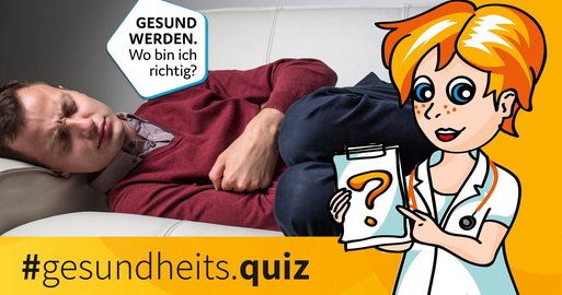 Sujetbild Gesundheitsquiz "Wo bin ich richtig?"